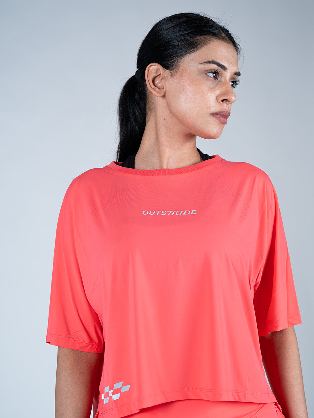 Easy Run/Training Crop Tee (Lotus Red)