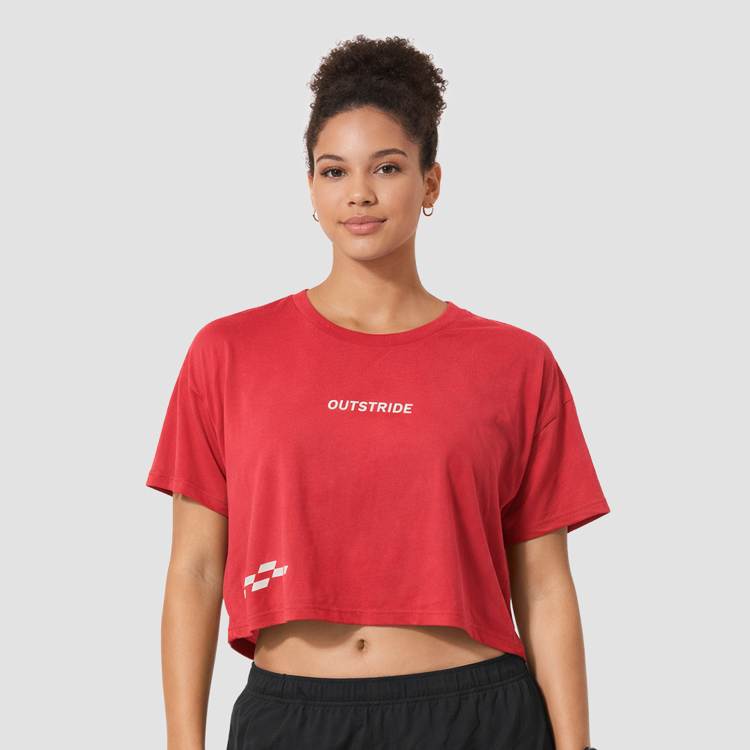 Happy Run Women Crop Tee