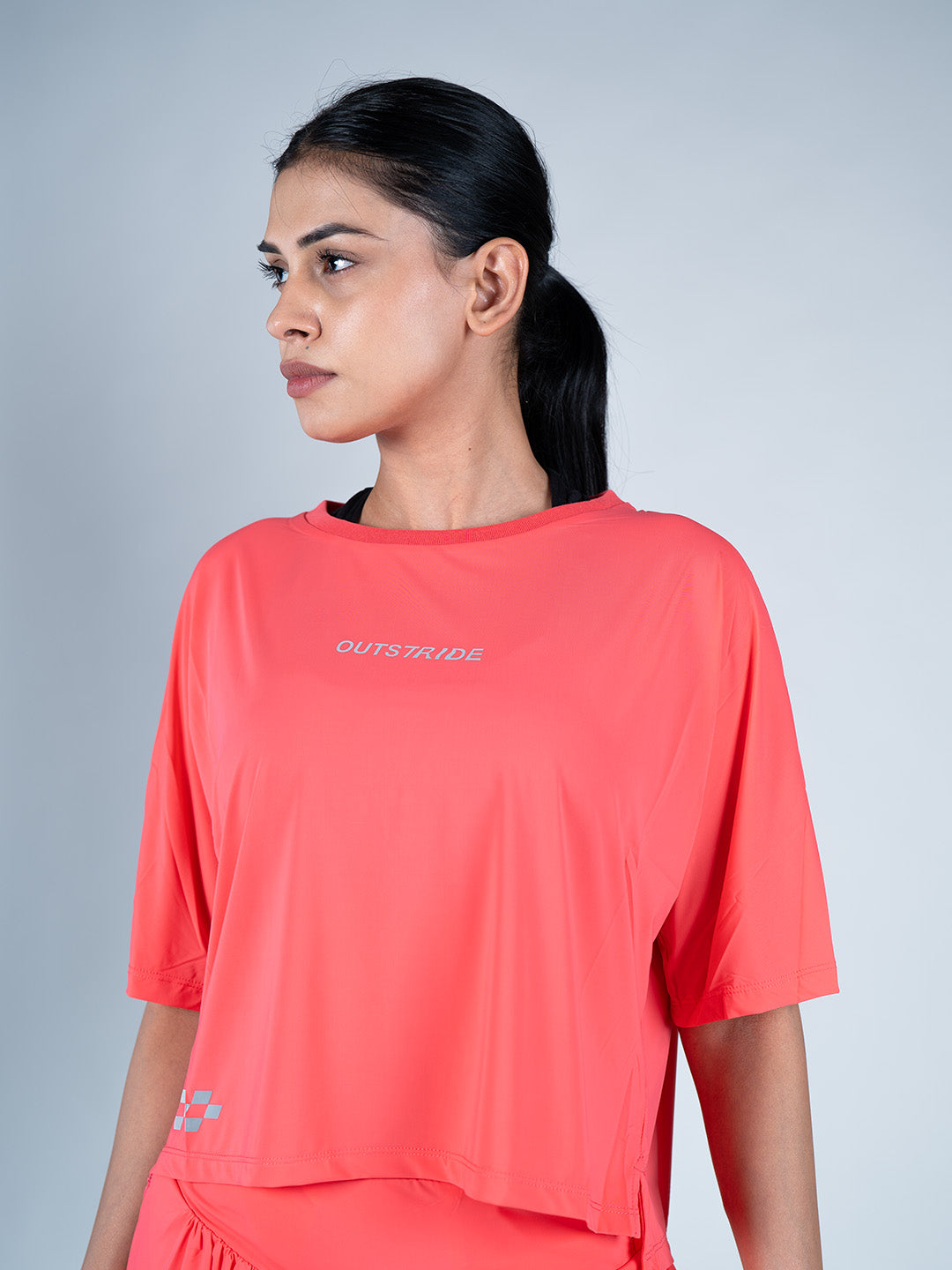 Easy Run/Training Crop Tee (Lotus Red)