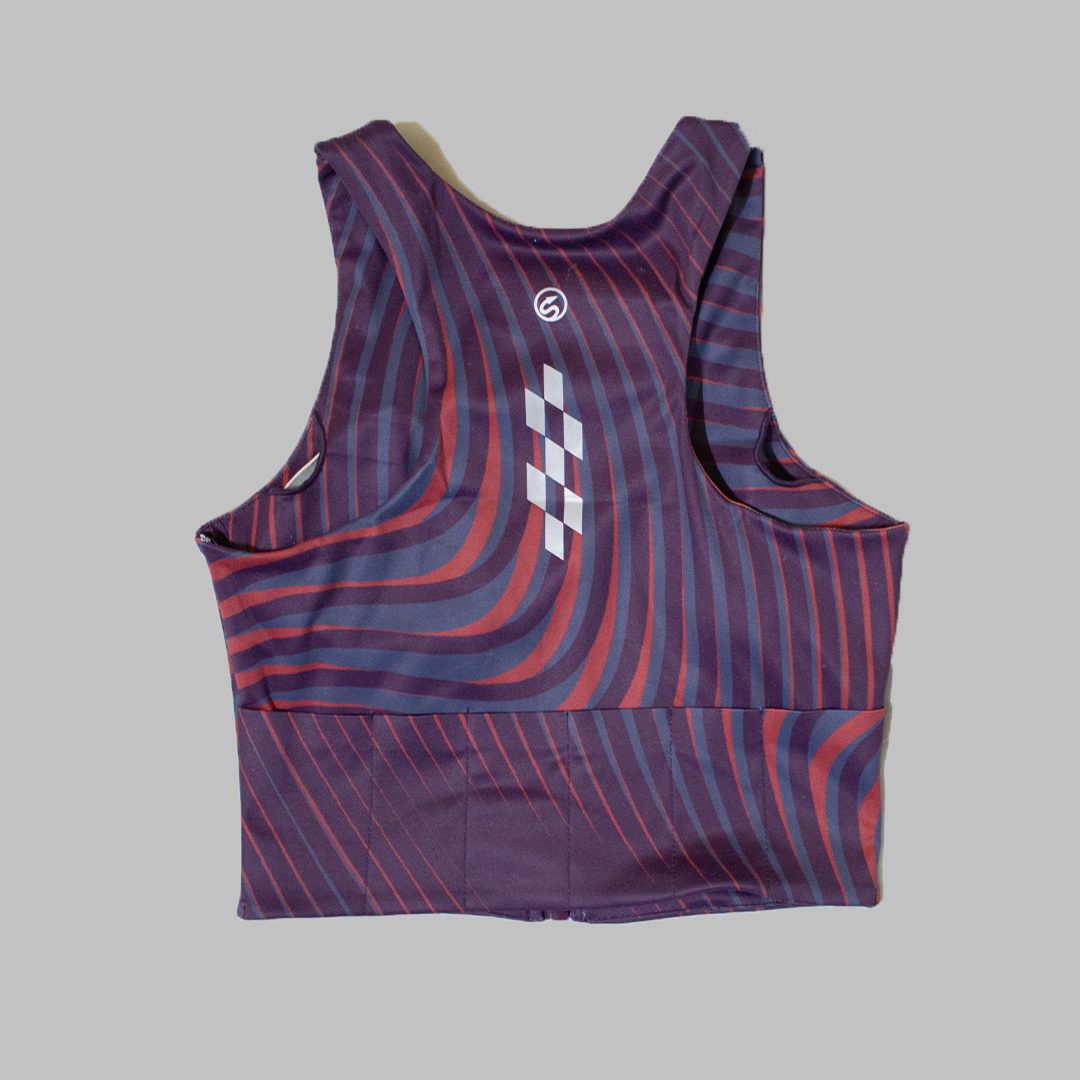 Unstoppable Zipper Bra (Printed Purple)