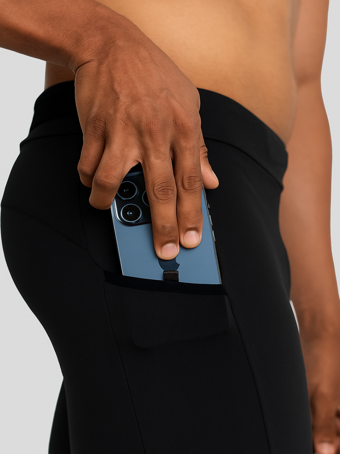 Pace Setter Run 4 Pockets Tights  7" (Black)