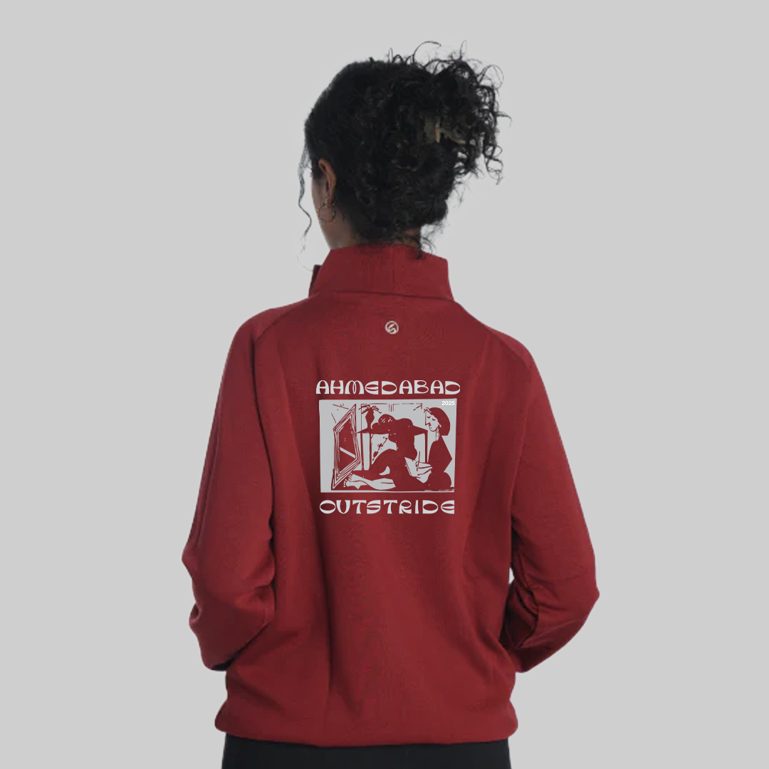 Sweatshirt Ahmedabad Run 2025 (Red-F)