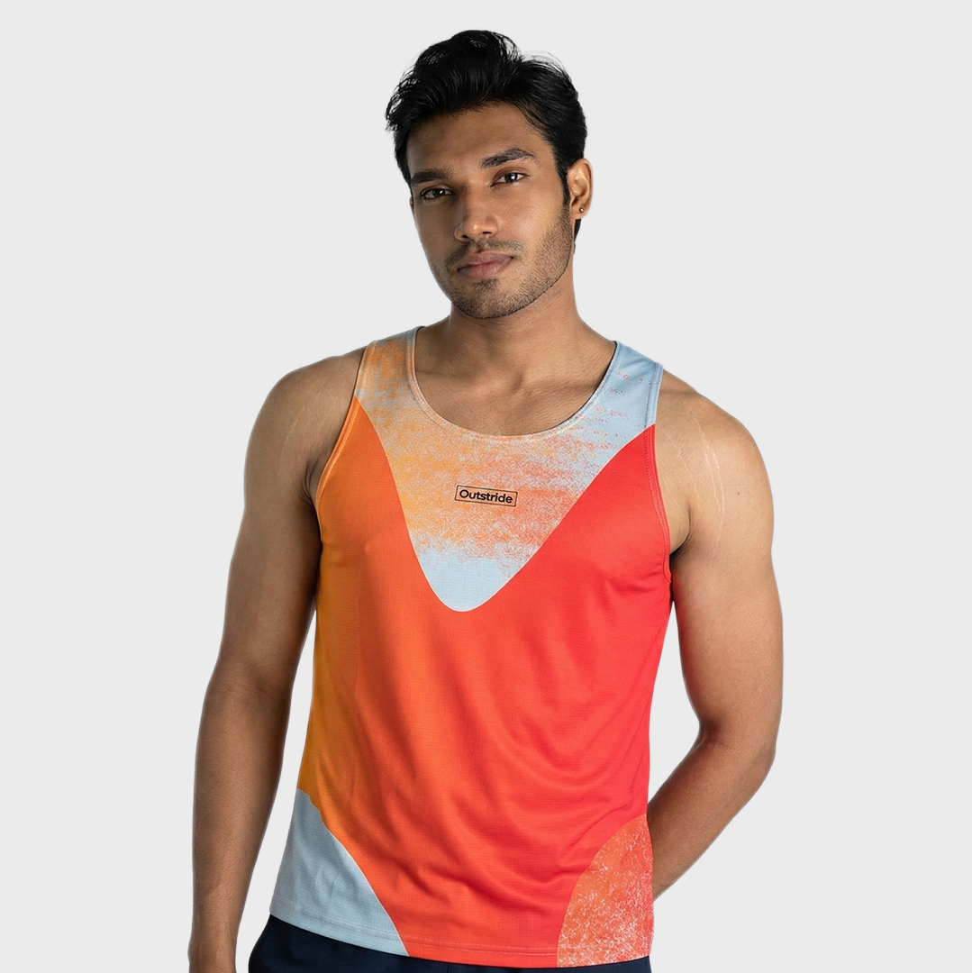 Race Fit Run Tank - Men ( Blood Orange )
