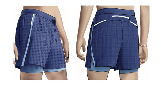 Flex fit Run shorts with liner