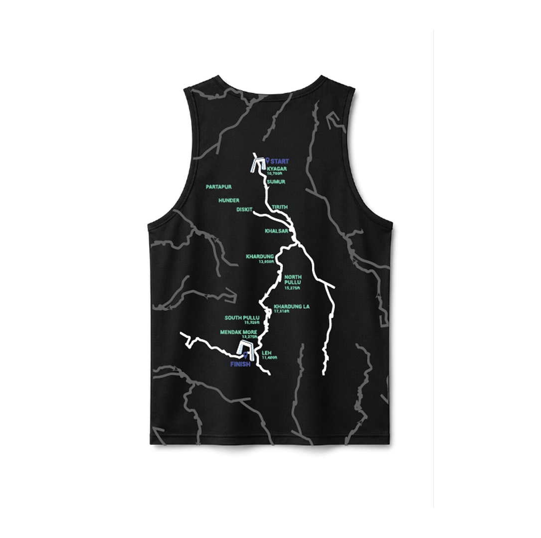 Ladakh Flex Fit Run Tank ( Black )