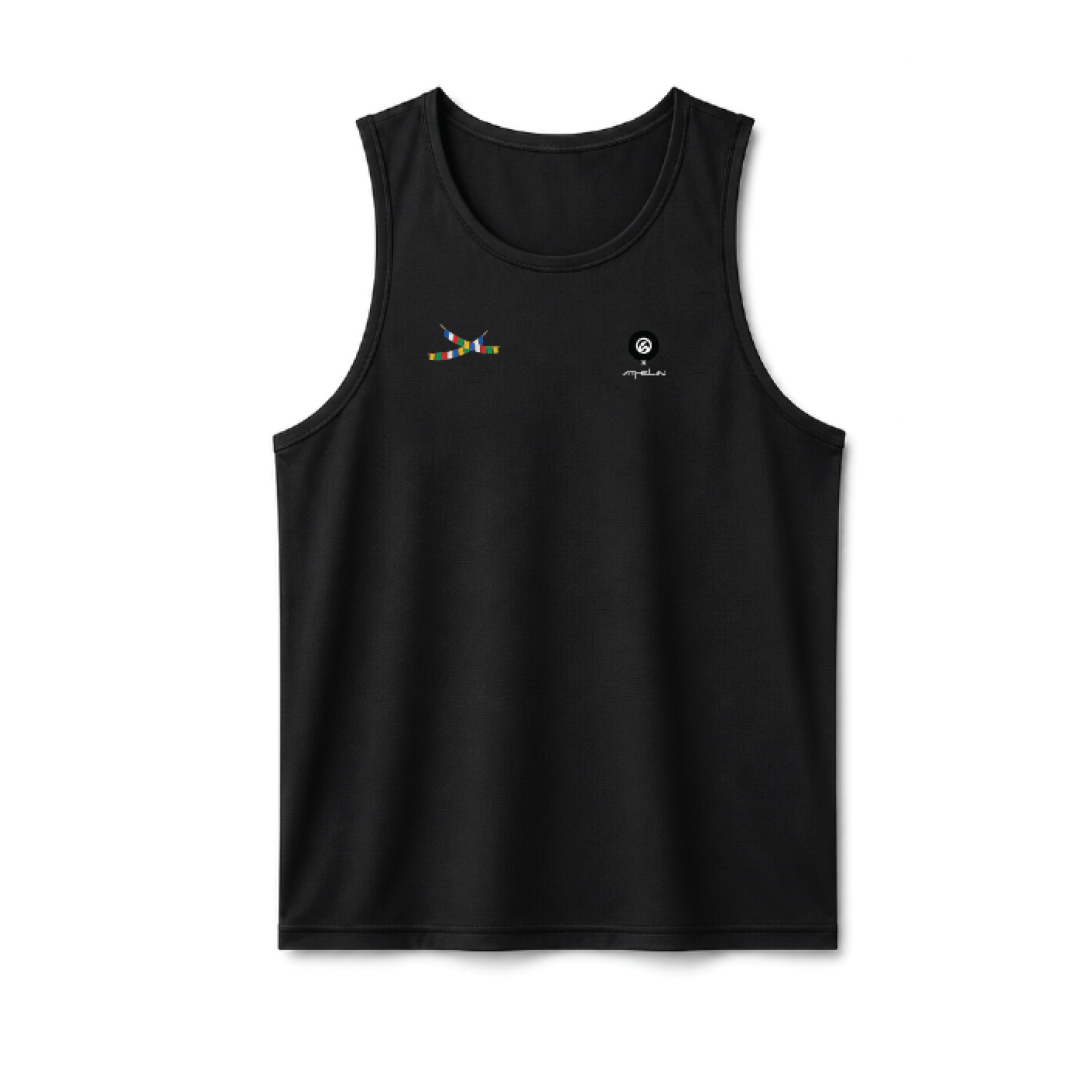 Ladakh Flex Fit Run Tank ( Black )