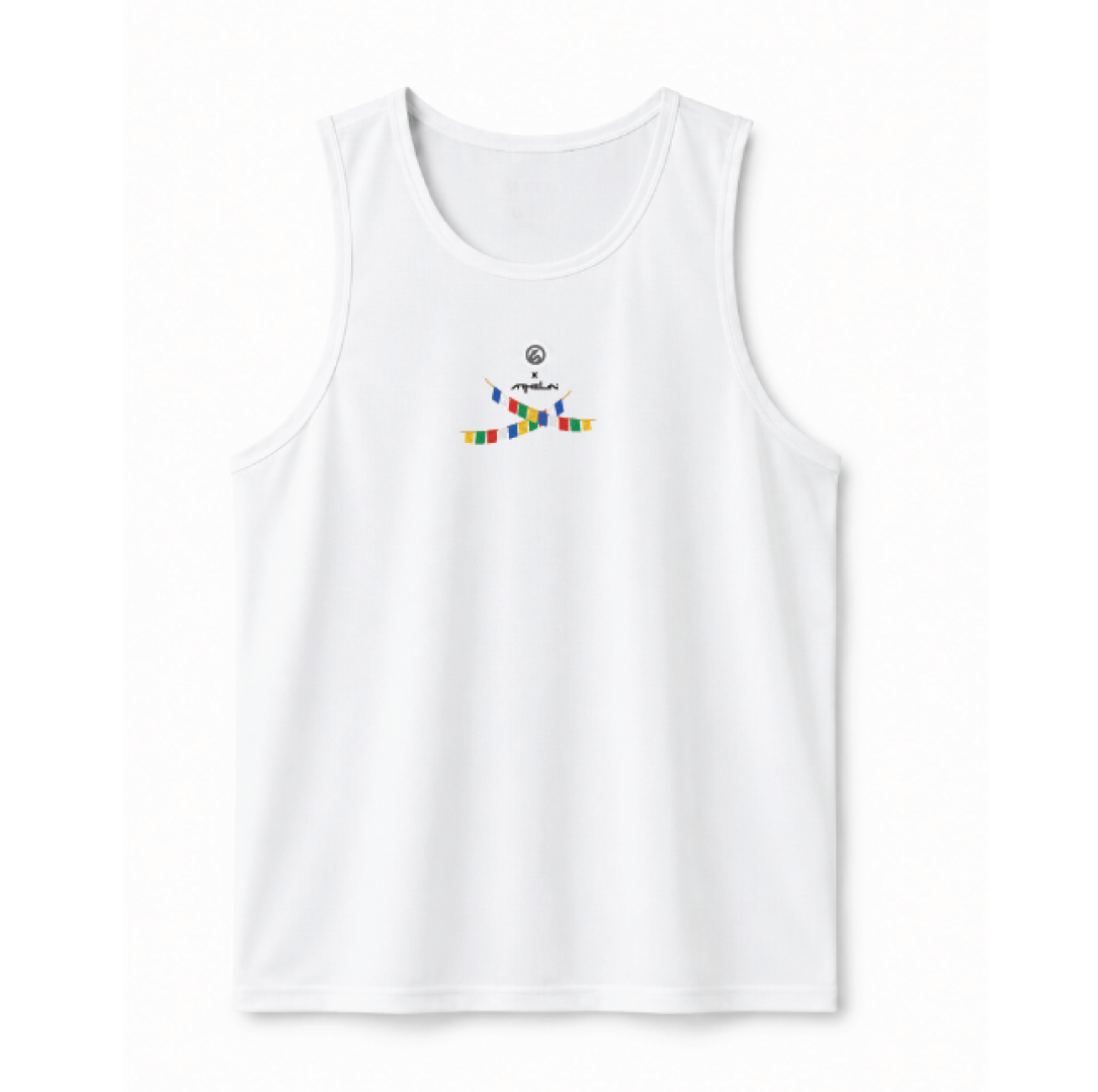 Ladakh Flex Fit Run Tank ( White )