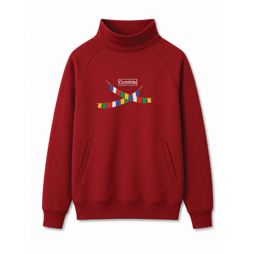 Ladakh Recovery/Lounge Sweatshirt (Red)
