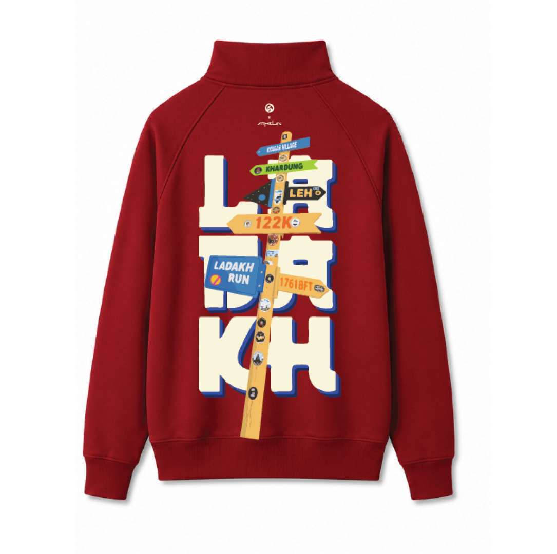 Ladakh Recovery/Lounge Sweatshirt (Red)