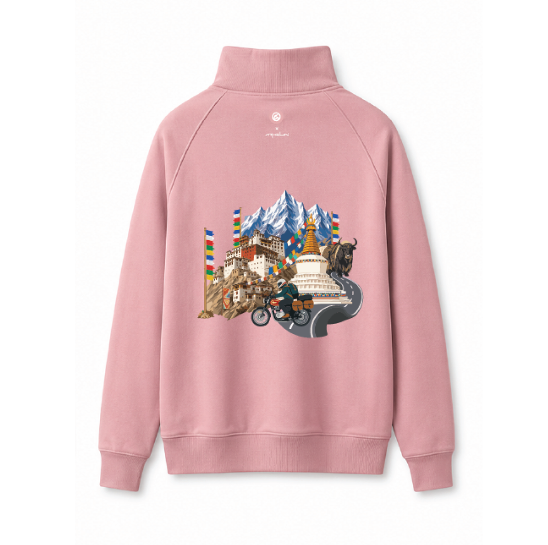 Ladakh Recovery/Lounge Sweatshirt ( Pink )