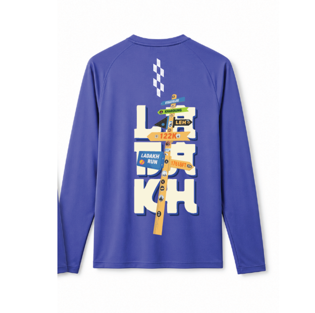 Ladakh Long Sleeves Running Tee (Purple Blue)