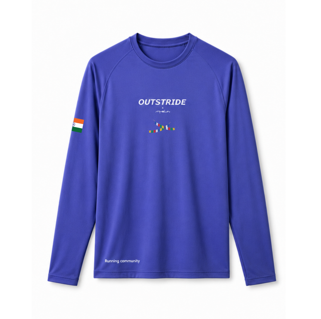 FM Long Sleeves Running Tee (Purple Blue)