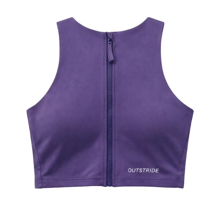 Unstoppable Zipper Bra (Purple)